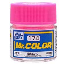 Mr. Hobby - GSI Creos (formerly GUNZE Sangyo) Mr. Color Fluorescent Pink (C174) scale model paint