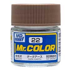 Mr. Hobby - GSI Creos (formerly GUNZE Sangyo) Mr. Color Dark Earth (C22) scale model paint