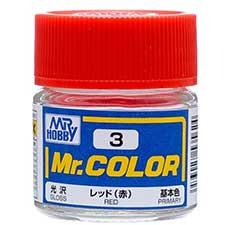 Mr. Hobby - GSI Creos (formerly GUNZE Sangyo) Mr. Color Red (C3) scale model paint