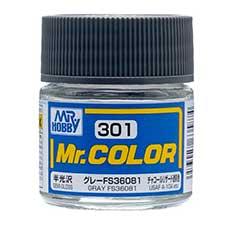 Mr. Hobby - GSI Creos (formerly GUNZE Sangyo) Mr. Color Gray FS36081 (C301) scale model paint