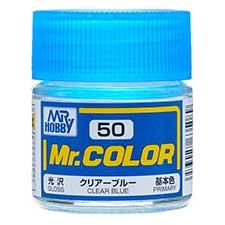 Mr. Hobby - GSI Creos (formerly GUNZE Sangyo) Mr. Color Clear Blue (C50) scale model paint