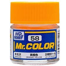 Mr. Hobby - GSI Creos (formerly GUNZE Sangyo) Mr. Color Orange Yellow (C58) scale model paint