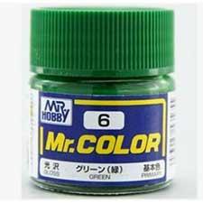 Mr. Hobby - GSI Creos (formerly GUNZE Sangyo) Mr. Color Green (C6) scale model paint