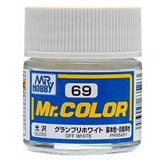 Mr. Hobby - GSI Creos (formerly GUNZE Sangyo) Mr. Color Off White/Grand Prix White (C69) scale model paint