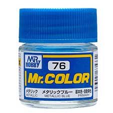 Mr. Hobby - GSI Creos (formerly GUNZE Sangyo) Mr. Color Metallic Blue (C76) scale model paint