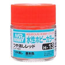 Mr. Hobby - GSI Creos (formerly GUNZE Sangyo) Aqueous Hobby Color Flat Red (H13) scale model paint