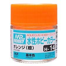 Mr. Hobby - GSI Creos (formerly GUNZE Sangyo) Aqueous Hobby Color Orange (H14) scale model paint