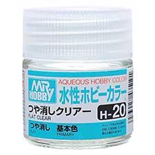 Mr. Hobby - GSI Creos (formerly GUNZE Sangyo) Aqueous Hobby Color Flat Clear (H20) scale model paint