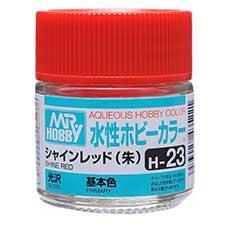 Mr. Hobby - GSI Creos (formerly GUNZE Sangyo) Aqueous Hobby Color Shine Red (H23) scale model paint