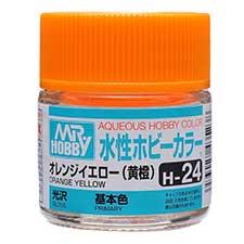 Mr. Hobby - GSI Creos (formerly GUNZE Sangyo) Aqueous Hobby Color Orange Yellow (H24) scale model paint