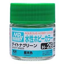 Mr. Hobby - GSI Creos (formerly GUNZE Sangyo) Aqueous Hobby Color Bright Green/Daytona Green (H26) scale model paint