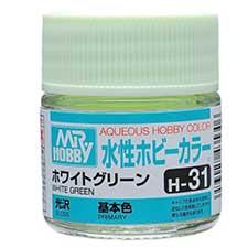 Mr. Hobby - GSI Creos (formerly GUNZE Sangyo) Aqueous Hobby Color White Green (H31) scale model paint