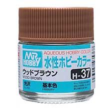 Mr. Hobby - GSI Creos (formerly GUNZE Sangyo) Aqueous Hobby Color Wood Brown (H37) scale model paint