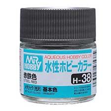 Mr. Hobby - GSI Creos (formerly GUNZE Sangyo) Aqueous Hobby Color Steel Red (H38) scale model paint