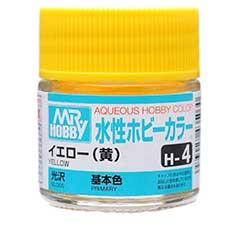 Mr. Hobby - GSI Creos (formerly GUNZE Sangyo) Aqueous Hobby Color Yellow (H4) scale model paint
