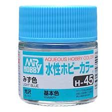 Mr. Hobby - GSI Creos (formerly GUNZE Sangyo) Aqueous Hobby Color Light Blue/mizu (H45) scale model paint
