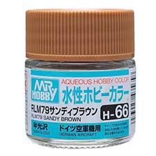 Mr. Hobby - GSI Creos (formerly GUNZE Sangyo) Aqueous Hobby Color RLM79 Sandy Brown (H66) scale model paint
