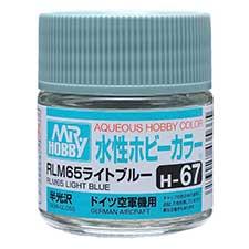 Mr. Hobby - GSI Creos (formerly GUNZE Sangyo) Aqueous Hobby Color RLM65 Light Blue (H67) scale model paint