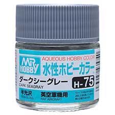 Mr. Hobby - GSI Creos (formerly GUNZE Sangyo) Aqueous Hobby Color Dark Seagray (H75) scale model paint