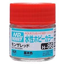 Mr. Hobby - GSI Creos (formerly GUNZE Sangyo) Aqueous Hobby Color Monza Red/Red Madder (H86) scale model paint