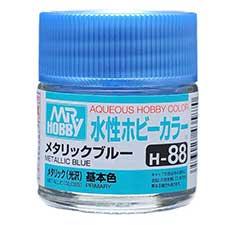 Mr. Hobby - GSI Creos (formerly GUNZE Sangyo) Aqueous Hobby Color Metallic Blue (H88) scale model paint