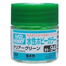 Mr. Hobby - GSI Creos (formerly GUNZE Sangyo) Aqueous Hobby Color Clear Green (H94) scale model paint