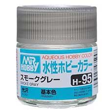 Mr. Hobby - GSI Creos (formerly GUNZE Sangyo) Aqueous Hobby Color Smoke Gray (H95) scale model paint