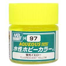 Mr. Hobby - GSI Creos (formerly GUNZE Sangyo) Aqueous Hobby Color Fluorescent Yellow (H97) scale model paint