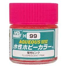 Mr. Hobby - GSI Creos (formerly GUNZE Sangyo) Aqueous Hobby Color Fluorescent Pink (H99) scale model paint